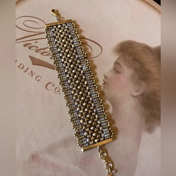 Lucky Brand Gold and Silver Beaded Bracelet - Picture 1 of 5